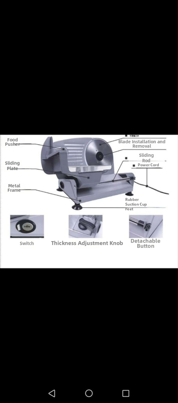 Električna kućna mesoreznica, PS materijal, 220W, za govedinu, janjetinu i šunku — Model ltao1009648777
