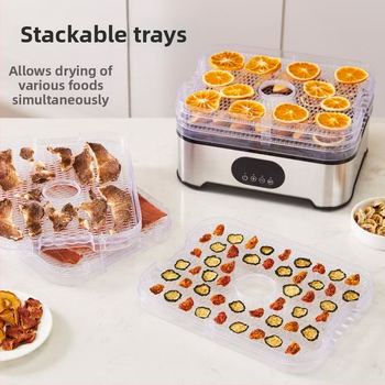 Kodus toidukuivataja puuviljadele, köögiviljadele ja maitsetaimedele – läbipaistev kaas, puutetundlik juhtpaneel, 220V, 350W, 50Hz, mudel SXA05