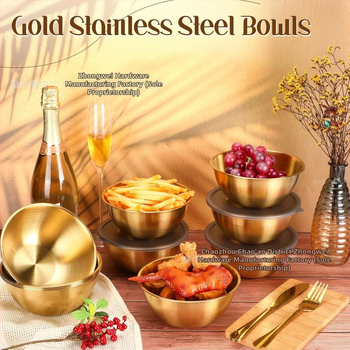 6-osaline roostevabast terasest köögikausside komplekt – munade vahustamiseks, salatile, köögiviljadele, supile, värskuse hoidmiseks, mitmekülgne segamiskauss