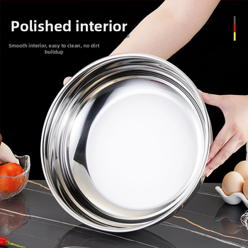 Paksenenud roostevabast terasest kauss suppi ja taigna jaoks koos küttega, koduseks kasutamiseks