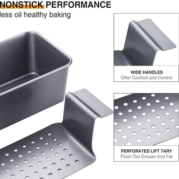 Forma na chlieb s drenážnou miskou – uhlíková oceľ, nepriľnavý povrch, uši tvaru, značka Jiangmen Yuefei