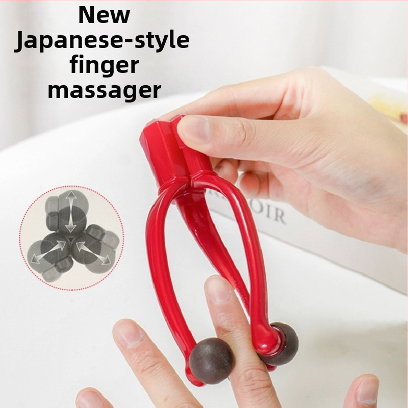 Sõrmemassaaž - kaasaskantav, manuaalne, kolm palliga massaaž, plastikust konstruktsioon, logotüübi trükkimine võimalik