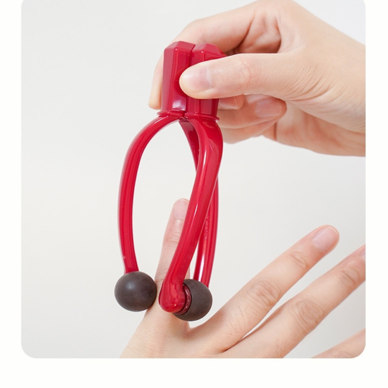 Sõrmemassaaž - kaasaskantav, manuaalne, kolm palliga massaaž, plastikust konstruktsioon, logotüübi trükkimine võimalik