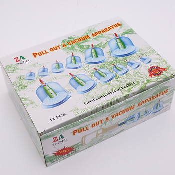 Cupping prístroj, 12 pohárov, z plastu, odolný, s logom na tlač