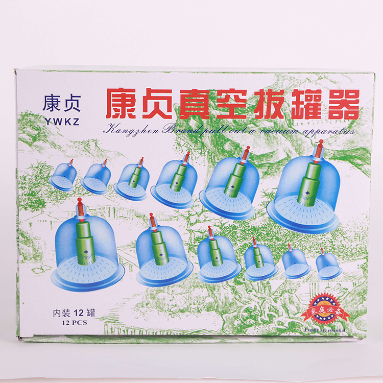 Cupping prístroj, 12 pohárov, z plastu, odolný, s logom na tlač