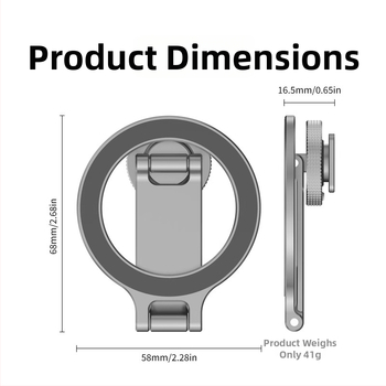 Sulgendatav magnetiline telefonitugi cold shoe'iga, ühildu DJI Action 5 Pro/4/3 tegevuskaameratega