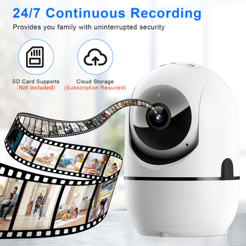 Monitor pentru bebeluși wireless 2K interior, cu obiectiv de 3,6 mm și alarmă pentru detecția persoanelor