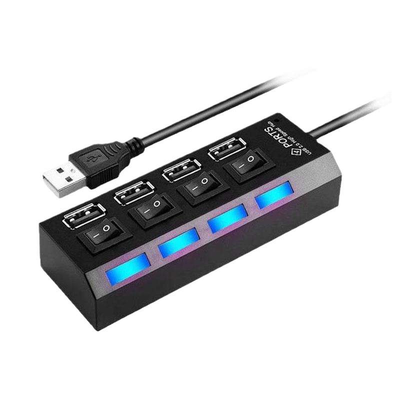 USB 3.0 διακλαδωτής με θύρες 1–4 για επιτραπέζιο και αυτοκίνητο, USB 3.0 διασύνδεση, τροφοδοσία μέσω USB