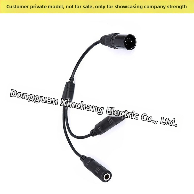 XLR ausu sadales kabelis, viens uz diviem, sieviešu ligzdas 6,3/5,2 mm, PJ-055, Xinchang