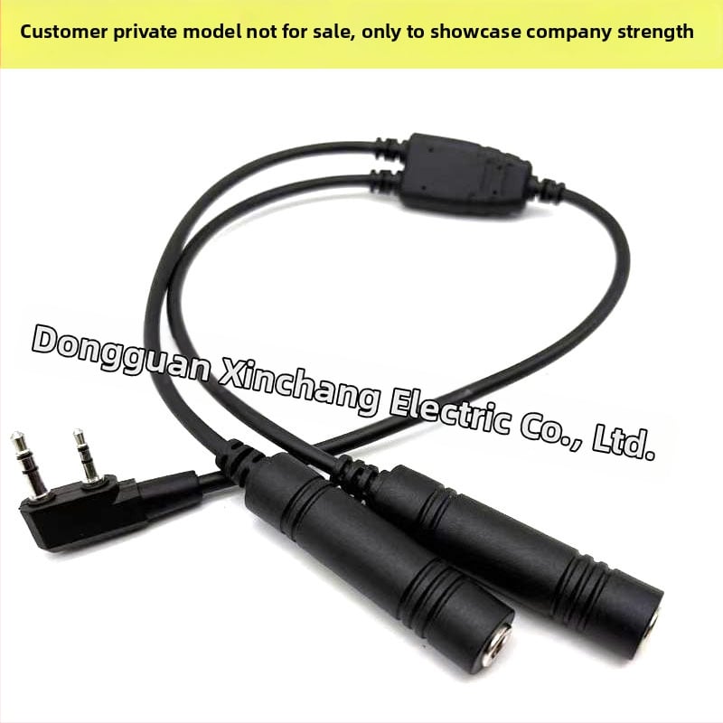 XLR ausu sadales kabelis, viens uz diviem, sieviešu ligzdas 6,3/5,2 mm, PJ-055, Xinchang