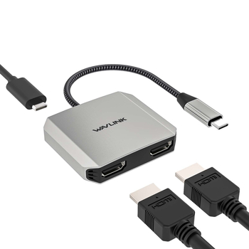 WAVLINK adaptor HDMI 3 în 1 cu hub de alimentare de 87W pentru HDMI dual 4K@60Hz, model UHP510Pro