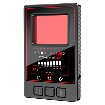 Detector wireless pentru lentilele camerei – monitorizare anti-spion, detectare infraroșu, detecție semnal de alarmă; moduri de alarmă: sonerie, vibrație; bandă de frecvență: 1-6.5; interval de funcționare: 0.1-10; tensiune: 5V