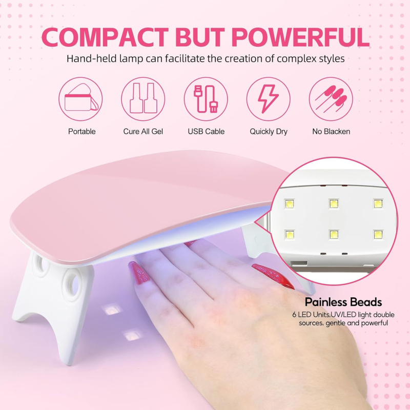 Začiatočnícky set na nechtovú dekoráciu – nástroje z plastu a nerezovej ocele, 490 g, model D033; zahŕňa pilník na kožičku, leštiaci nástroj na povrch nechtov a set na úpravu nechtov