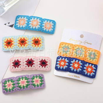 Laste juukseklips, käsitsi valmistatud villa BB klips, boheemlase stiil