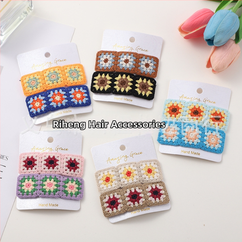 Laste juukseklips, käsitsi valmistatud villa BB klips, boheemlase stiil