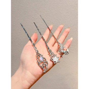 Star Hair Clip és Moon Hairpin, Modern kínai stílus, Típus: csat, Anyag: Red Bean, Termékkód: sh42430063, Kiadás: 2025 téli szezon, Kizárólagos határon átívelő export