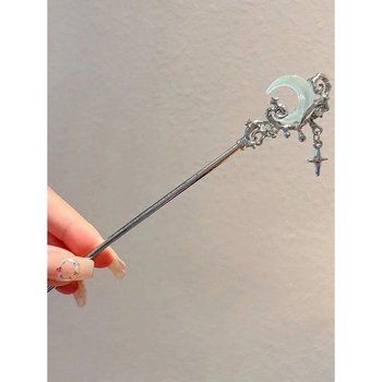 Star Hair Clip és Moon Hairpin, Modern kínai stílus, Típus: csat, Anyag: Red Bean, Termékkód: sh42430063, Kiadás: 2025 téli szezon, Kizárólagos határon átívelő export