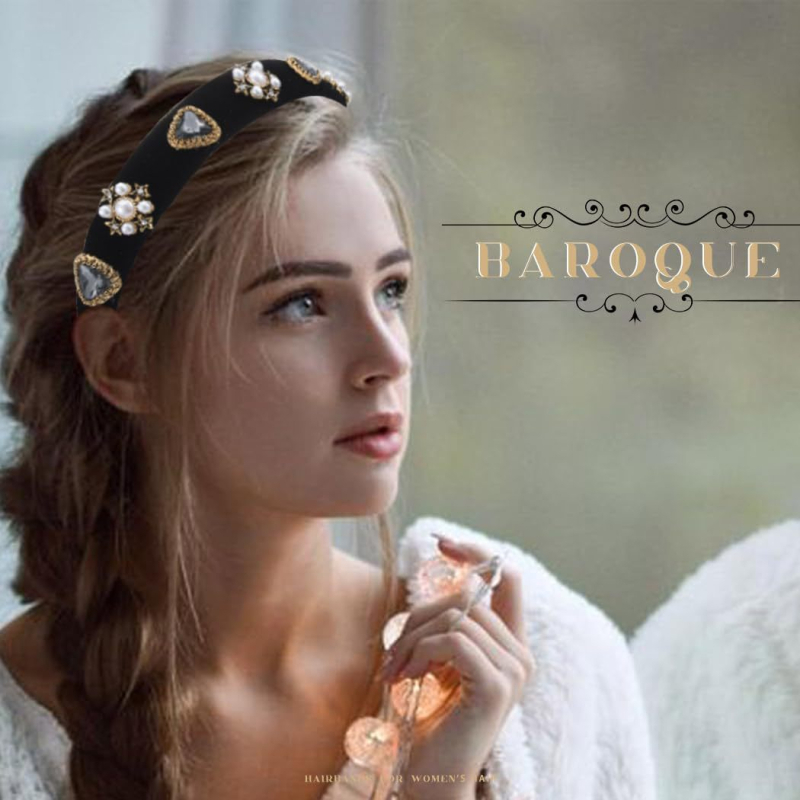 Barokk hajpánt nőknek, kockás anyag, kézzel készített, konstelláció alakú, fejfedő