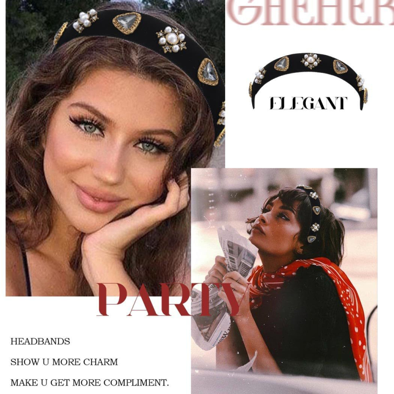 Barokk hajpánt nőknek, kockás anyag, kézzel készített, konstelláció alakú, fejfedő