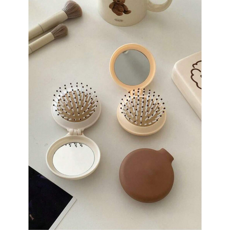 Csomók oldására szolgáló hajkefe légpárnával – Macaron stílus, kód sh21964801; kategória Buckle; anyag Red Bean; szezon téli 2025