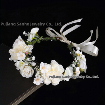 Laste lillekaar juuksepann - käsitsi kootud kangast aksessuaar, lille kuju, bränd Orchid Wreath