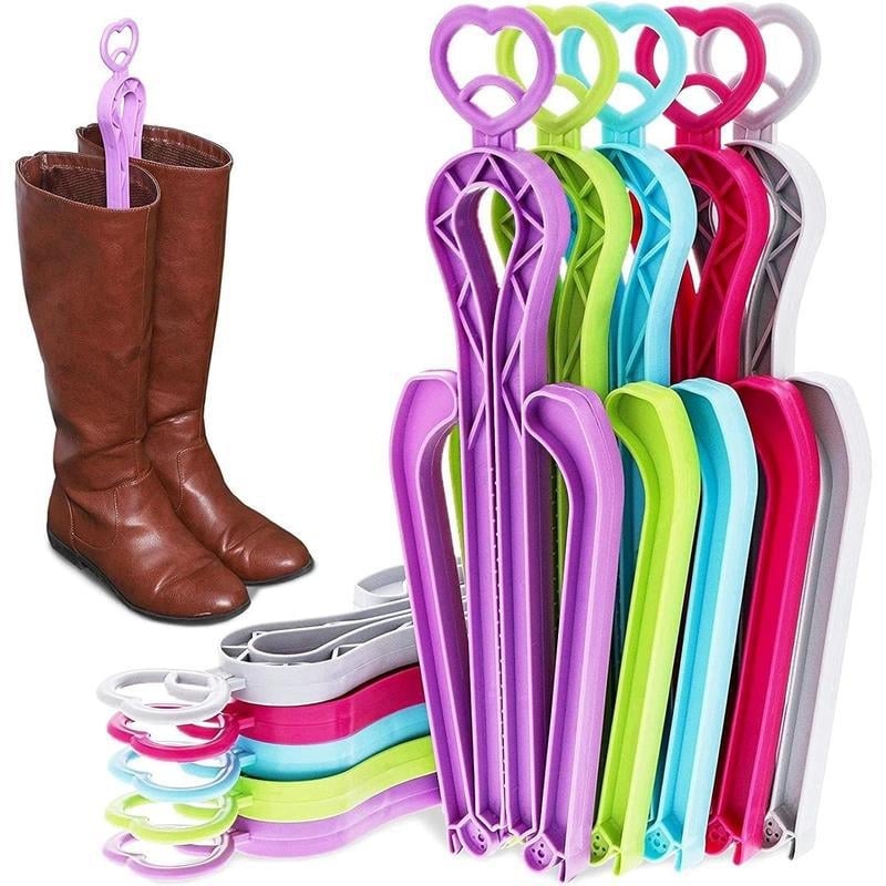 Sklopný drevený stojan na topánky pre vysoké čižmy, balenie 10, jar