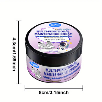 Čistiaci krém na topánky s vstavanou hubkou – viacúčelová starostlivosť, vodeodolný, odstraňovanie škvŕn, deodorant, bielenie