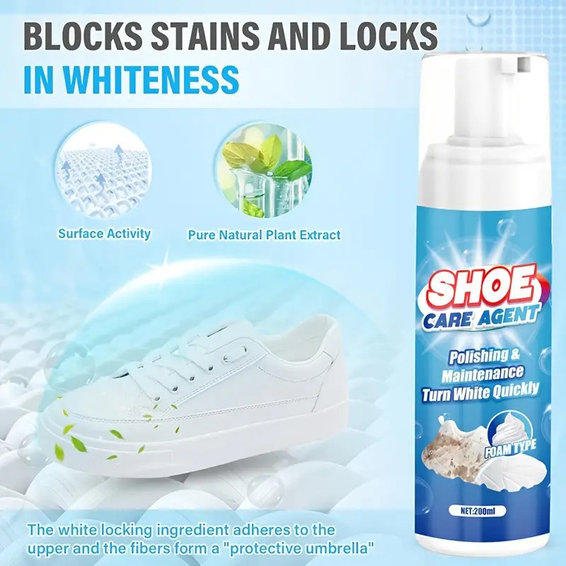 Nuokaiqi vahustav jalatsite puhastussprei – valgendus ja desinfitseerimine, päritolu Guangzhou, mudel Sa32-4