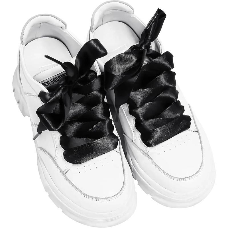 Šnúrky do topánok, ploché a široké, pre plátené topánky, jar