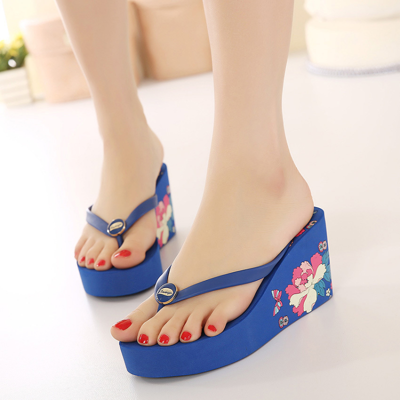 Naiste randade flip-flopid kandiga kontsaga, ülemine materjal kunst PU, ühendatud tald; massaažifunktsioon