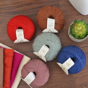 Keskmise paksusega villane lõng käsitöö sallide kudumiseks — skein lõng DIY, sobiv beebidele ja lastele