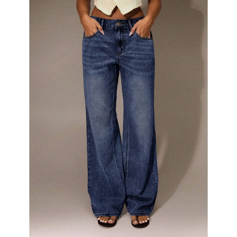 Jenas, vaba sirge joon, vooderdis, polüesteri segu, topelt vöö, tõmblukug kinnitamine