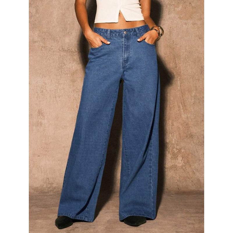 Jenas, vaba sirge joon, vooderdis, polüesteri segu, topelt vöö, tõmblukug kinnitamine