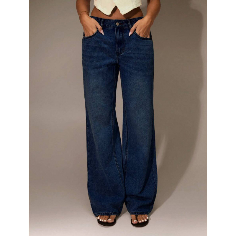 Jenas, vaba sirge joon, vooderdis, polüesteri segu, topelt vöö, tõmblukug kinnitamine