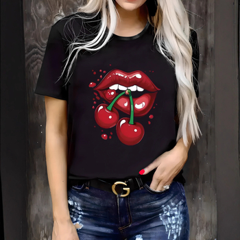 Milk Silk T-särk 3D efektiga, Euroopa ja Ameerika stiil, vaba lõige, polüester 50-70%