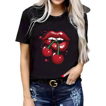 Milk Silk T-särk 3D efektiga, Euroopa ja Ameerika stiil, vaba lõige, polüester 50-70%