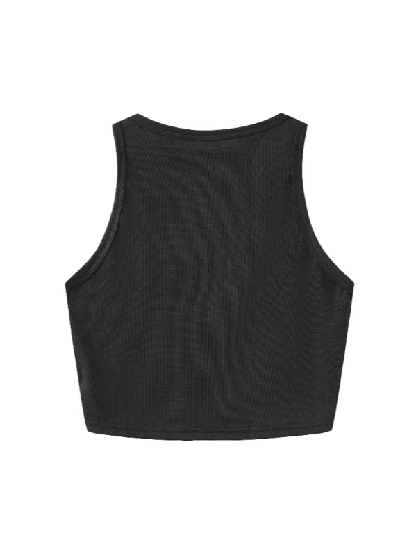 Naiste gooti crop top kolju trükiga, polüester 95%+, slim fit