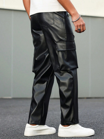 PU nahast sirged püksid madala vöökoha, igapäevaseks kandmiseks, sügis 2025