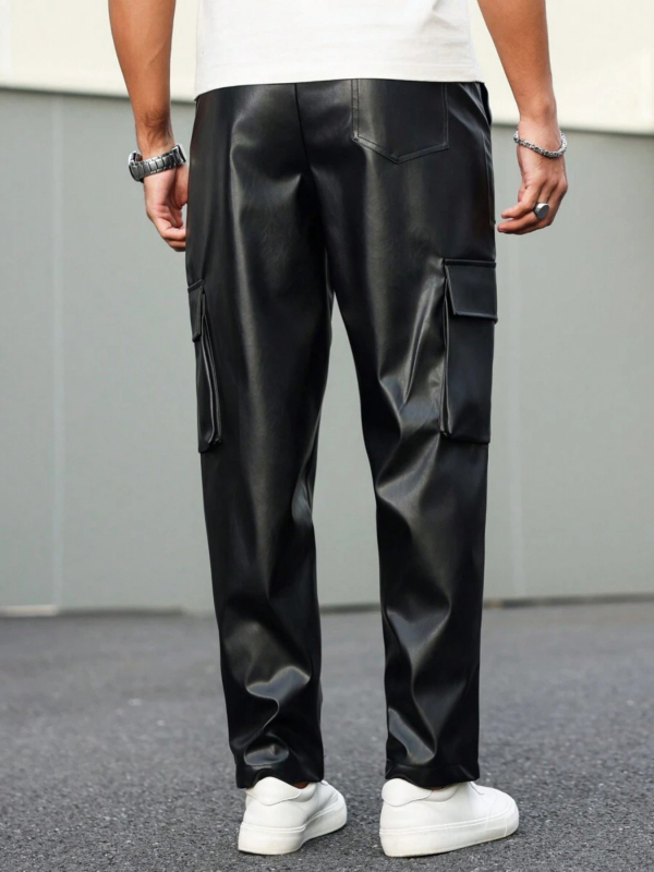 PU nahast sirged püksid madala vöökoha, igapäevaseks kandmiseks, sügis 2025