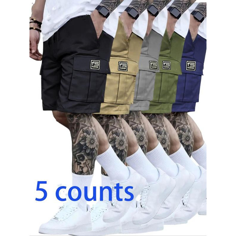 Meeste tähtedega trükiga püksid, mitme taskuga, vaba lõikega, üheksa osaga pikkus, CVC puuvillasegu