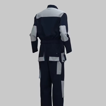 Tööriietus heijastavate ribadega — puuvillase seguga, niiskuse juhtimine, tehases, meestele