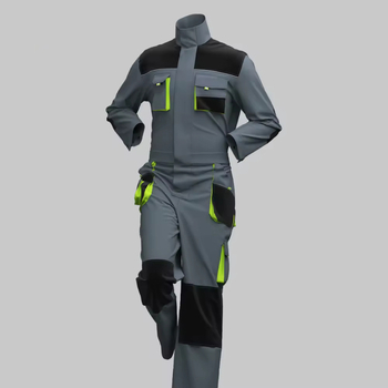 Tööriietus heijastavate ribadega — puuvillase seguga, niiskuse juhtimine, tehases, meestele