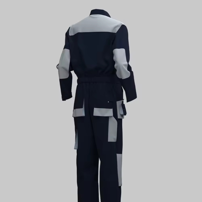 Tööriietus heijastavate ribadega — puuvillase seguga, niiskuse juhtimine, tehases, meestele