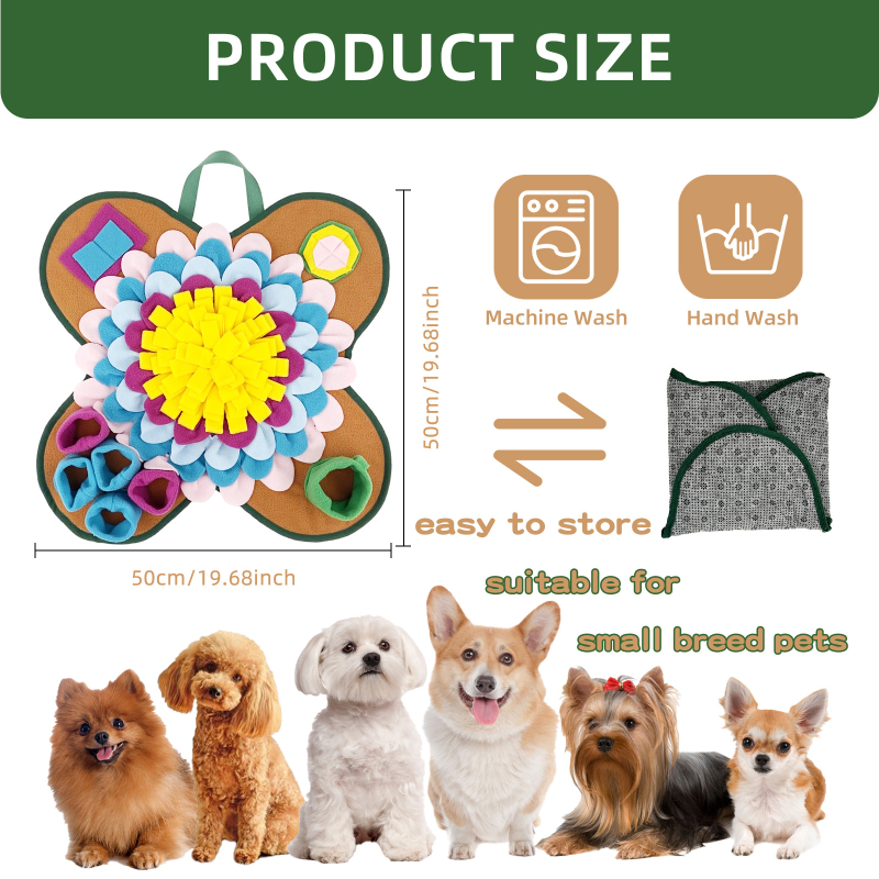 Lemmikloomade söögiks ja mõistatustele mõeldud matt, polaarfliisist materjalist, sobib koertele ja kassidele