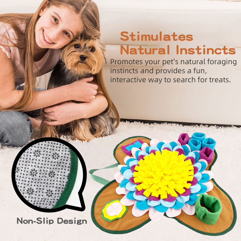 Lemmikloomade söögiks ja mõistatustele mõeldud matt, polaarfliisist materjalist, sobib koertele ja kassidele