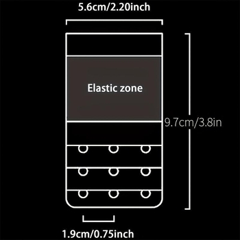 3-os osaline rinnahoidja pikenduste komplekt, mittekootud materjalist, paksendatud materjal, tootekood zk1731127057995895414