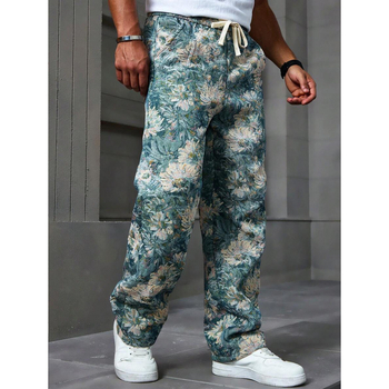 Meeste laia lõikega sportpüksid retro stiiliga, puuvillast CVC, kerget venitust, kvaliteedikontroll olemas