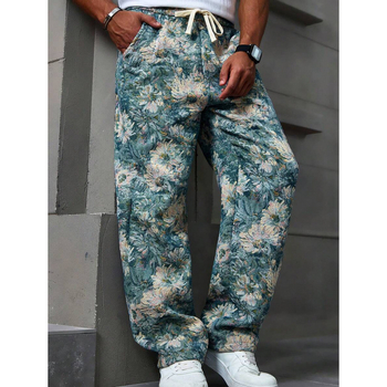 Meeste laia lõikega sportpüksid retro stiiliga, puuvillast CVC, kerget venitust, kvaliteedikontroll olemas