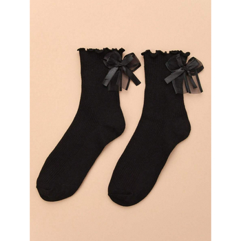 Põlvepikkused spordisokid – liblika sõlme muster, higi imav, 100% peamine kangas