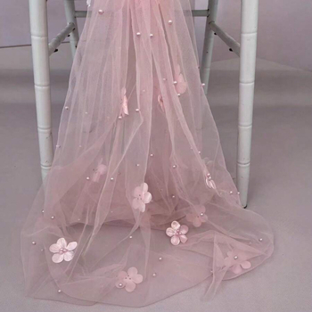 Lilleline šifoonist laua runner, läbipaistev, ebatavaline kuju, õlimaal stiil